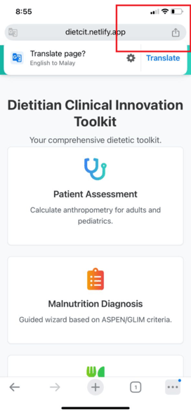 iOS PWA installation steps